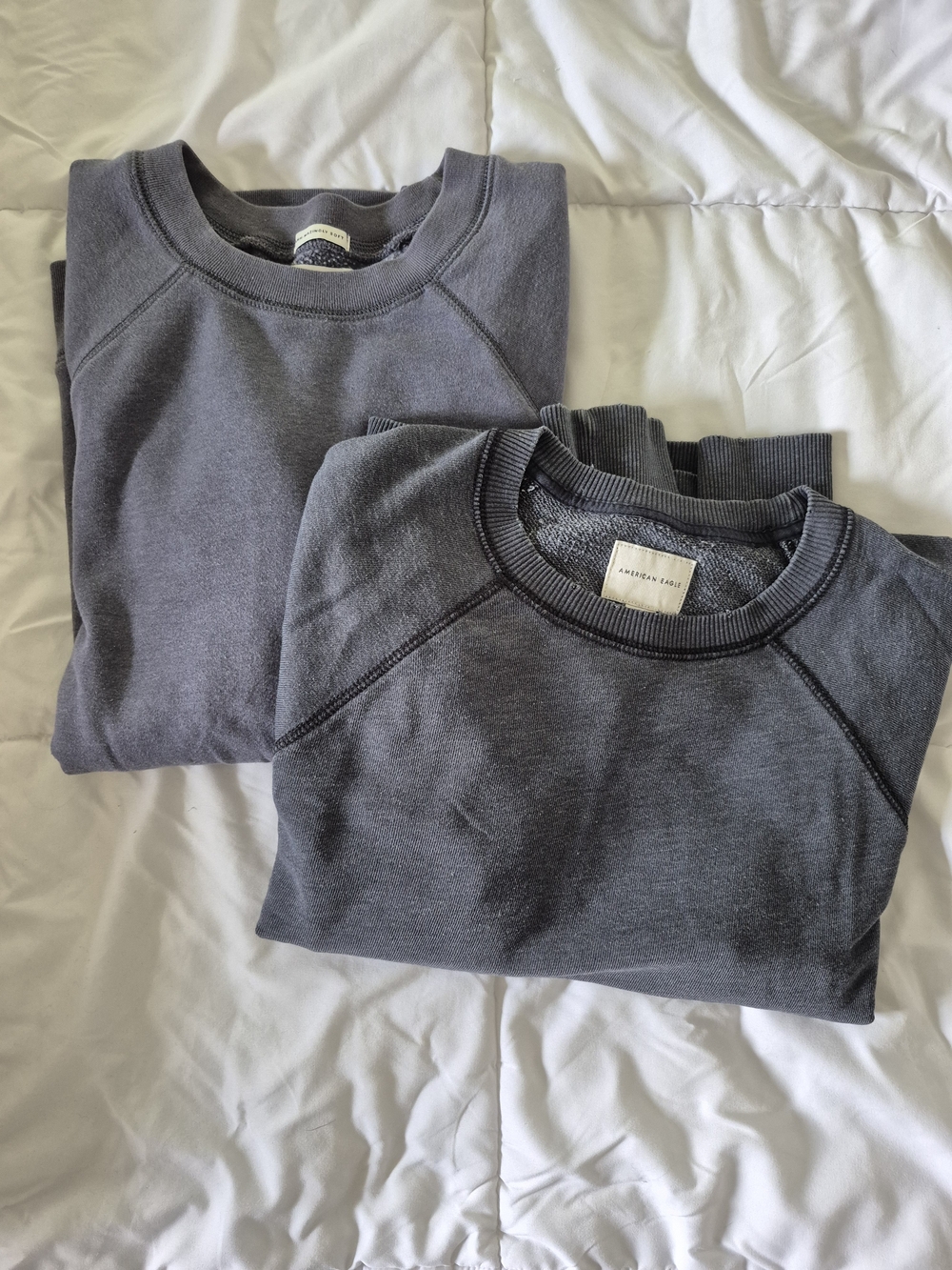 American Eagle Dark Gray / Blue Crewneck Sweatshirts